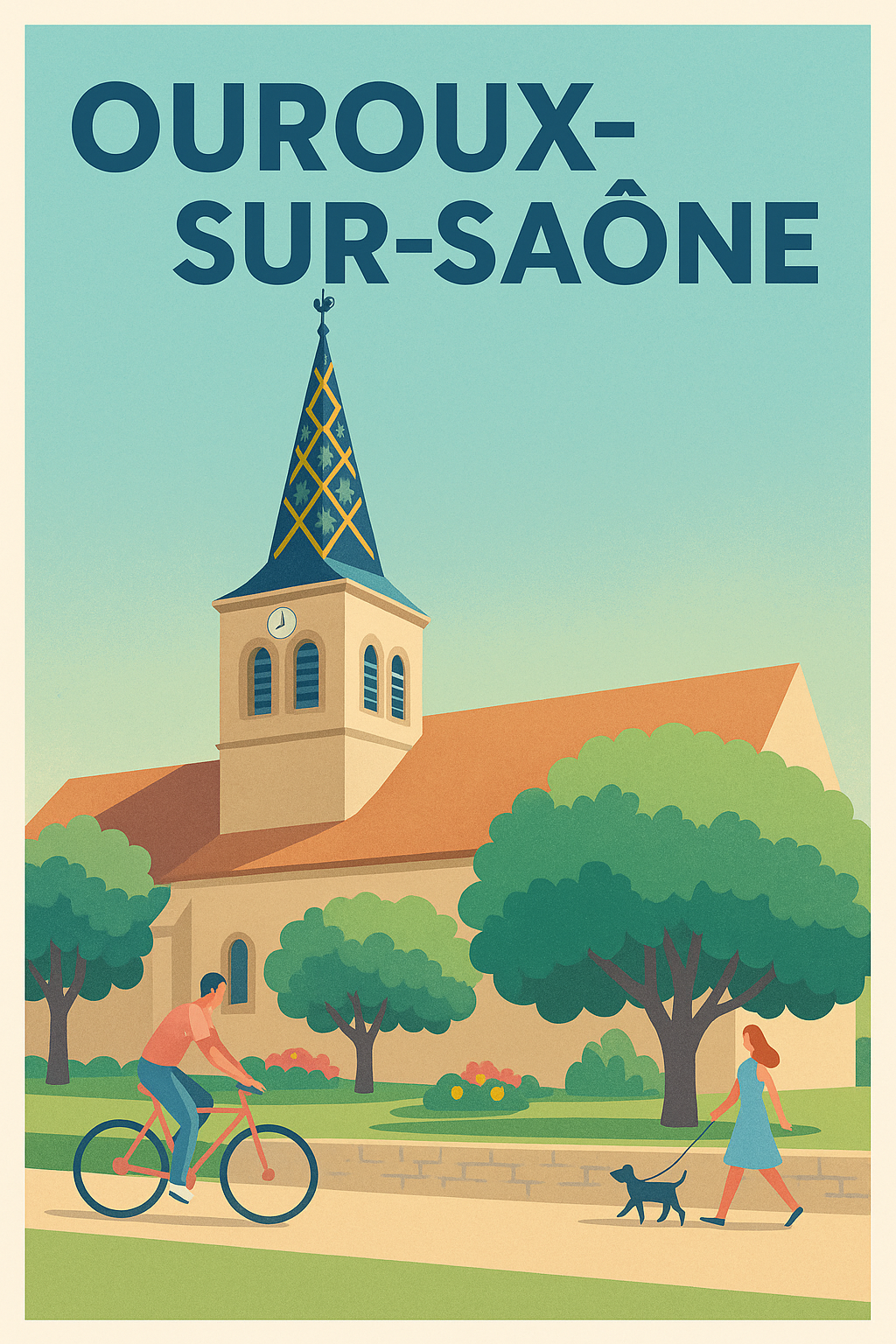 Affiche de Ouroux-sur-Saône - Sérénité au cœur du village