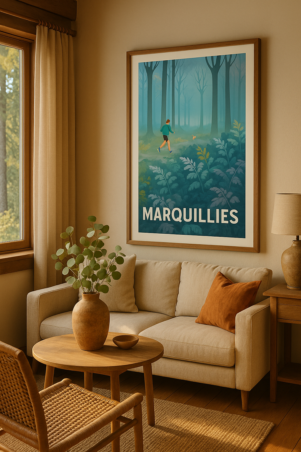 Mise en situation Affiche Marquillies - Évasion nature et sérénité