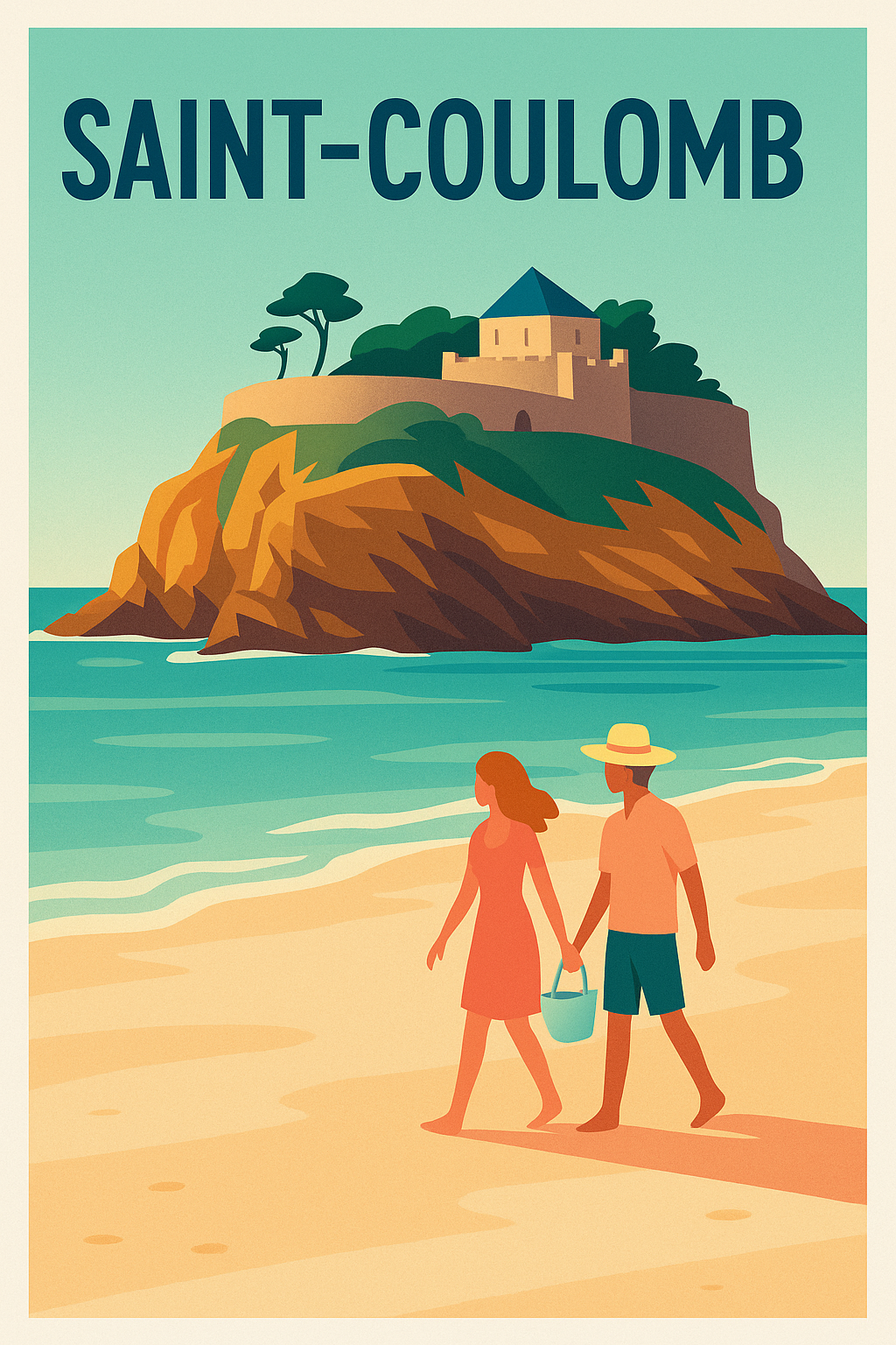 Affiche de Saint-Coulomb - Flânerie estivale sur la côte bretonne