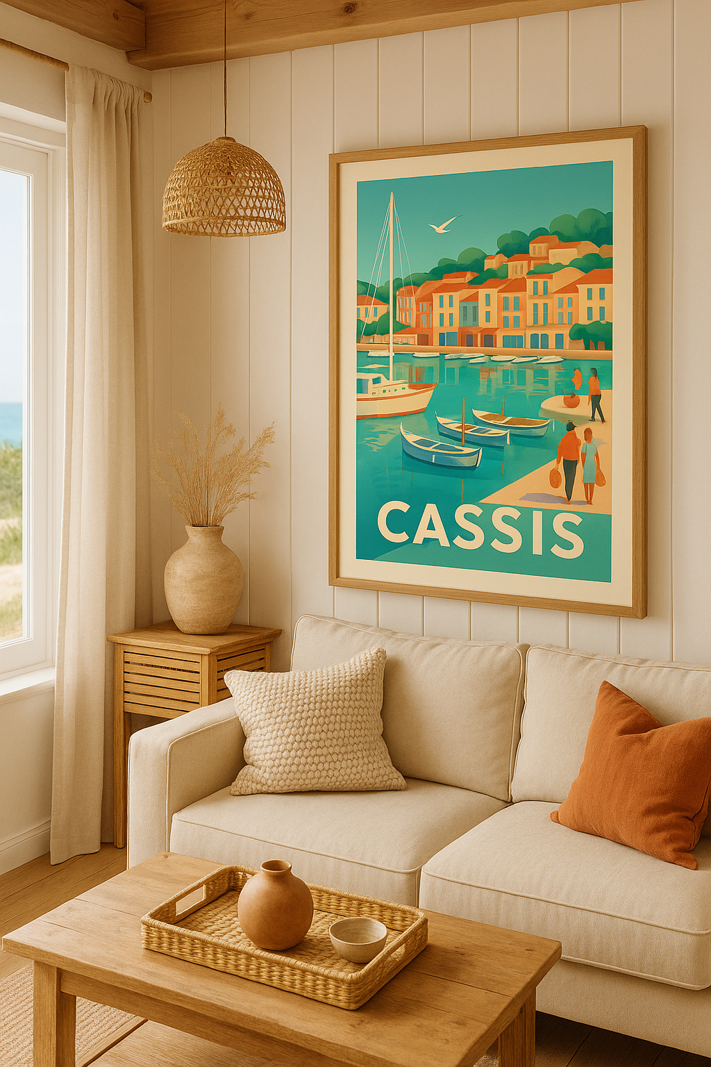 Affiche Cassis - Douceur de vivre en bord de mer - Afich