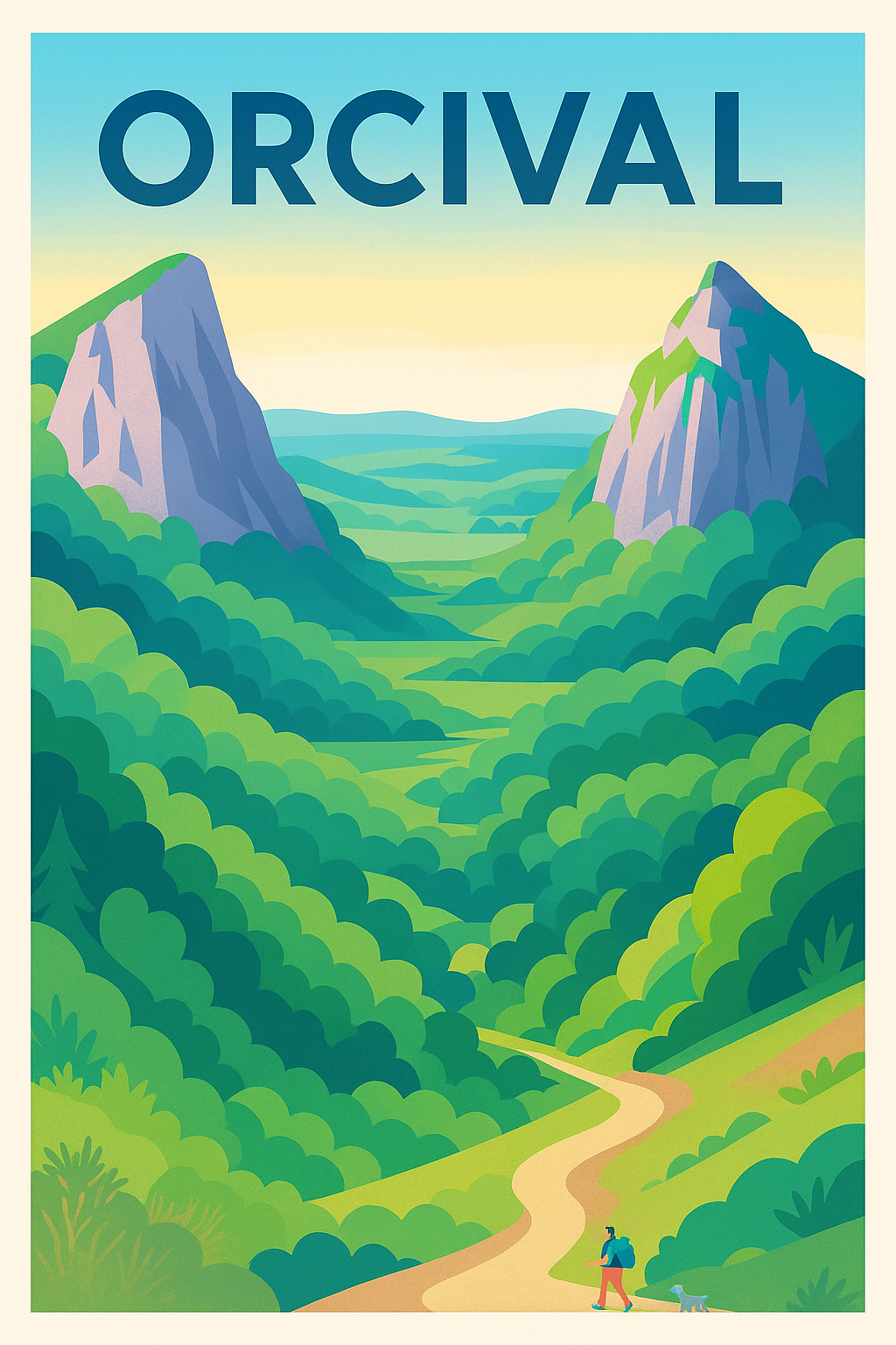Affiche Orcival — Évasion Nature au Cœur des Montagnes · poster d'art de Orcival