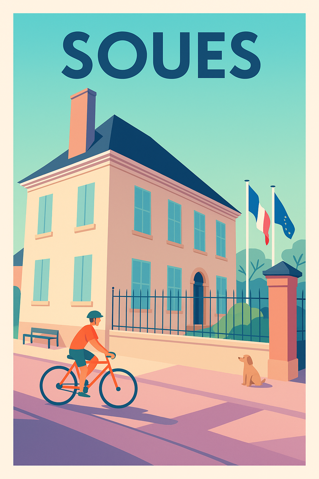 Affiche de Soues - Une balade tranquille au cœur de la ville