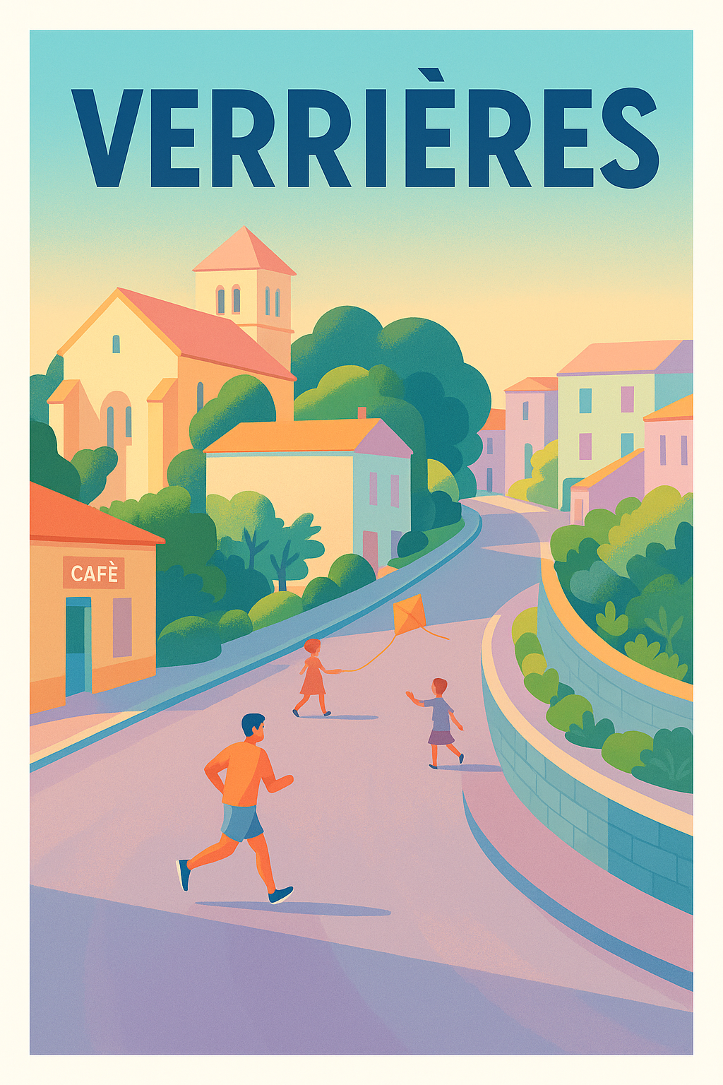 Affiche de Verrières - Une balade ensoleillée au cœur du village