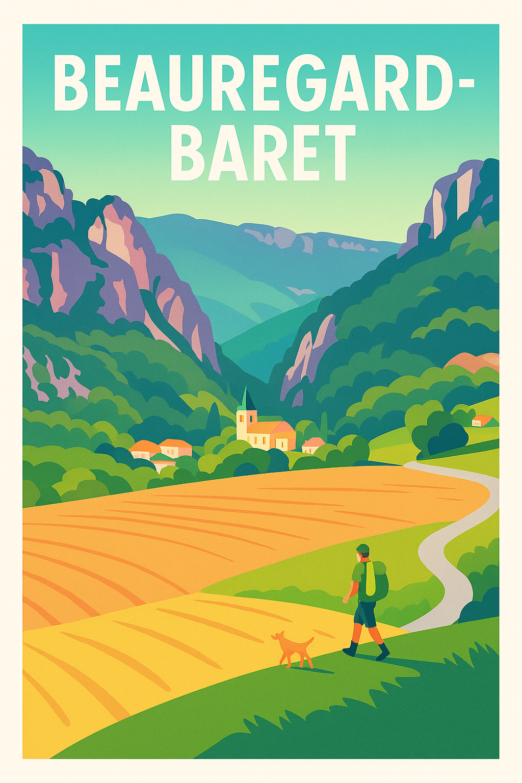 Affiche de Beauregard-Baret - Invitation à la randonnée au cœur des montagnes