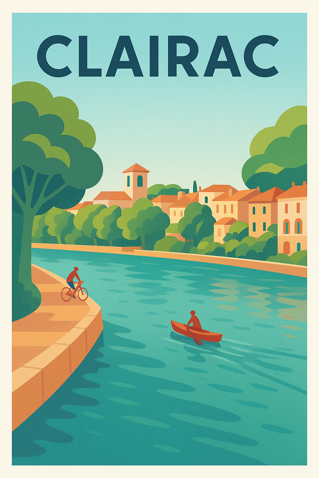 Affiche de Clairac - Harmonie entre nature et village