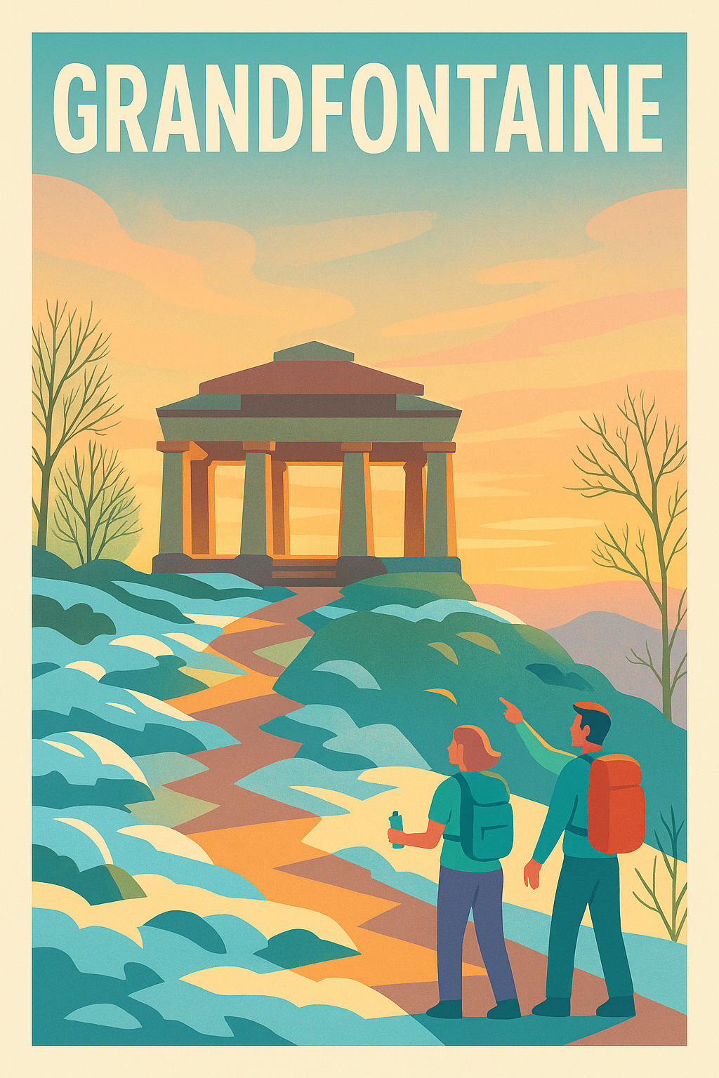 Affiche Grandfontaine — Escapade nature et patrimoine · poster d'art de Grandfontaine