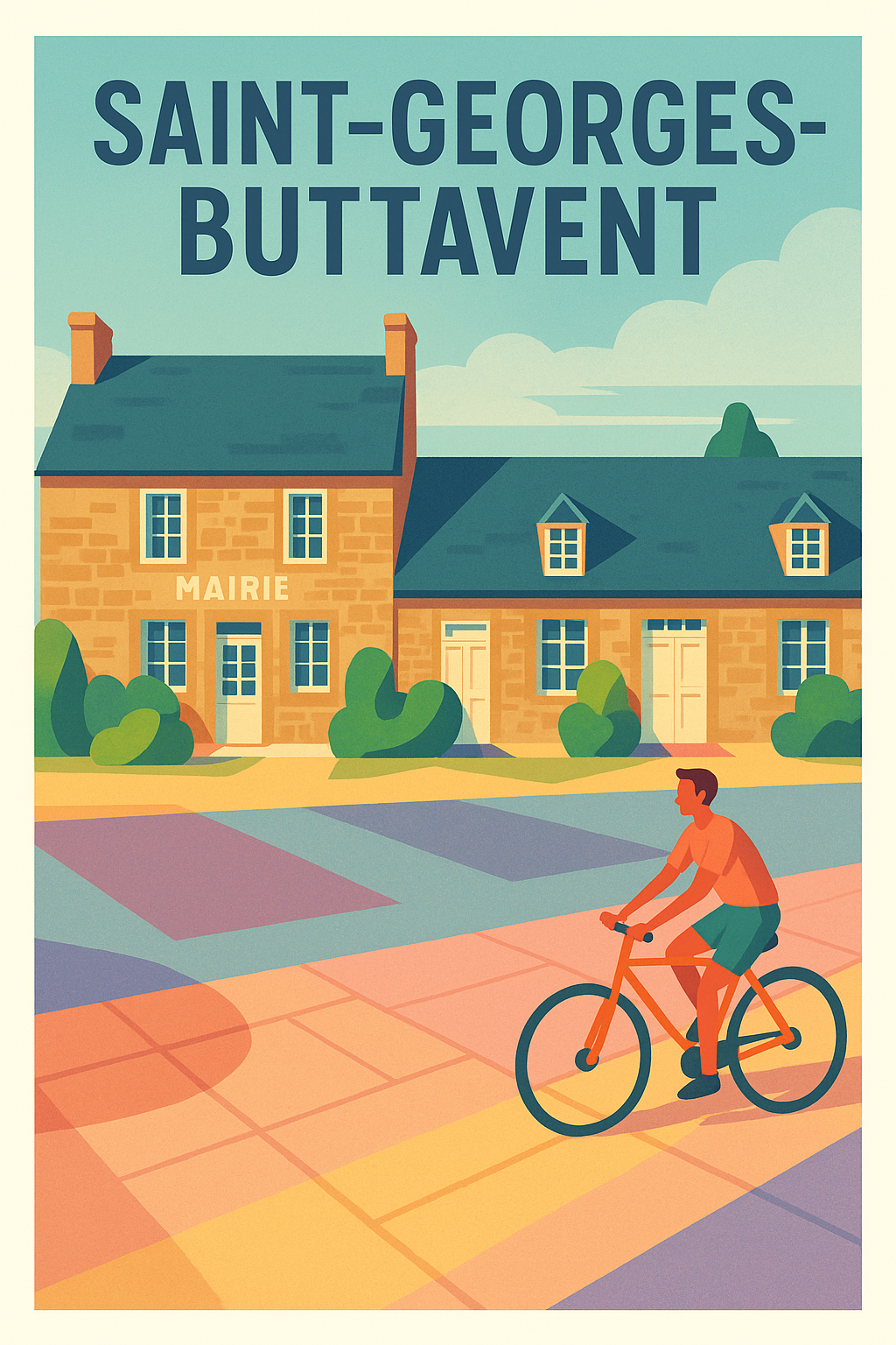 Affiche de Saint-Georges-Buttavent - Ambiance paisible et cyclisme local