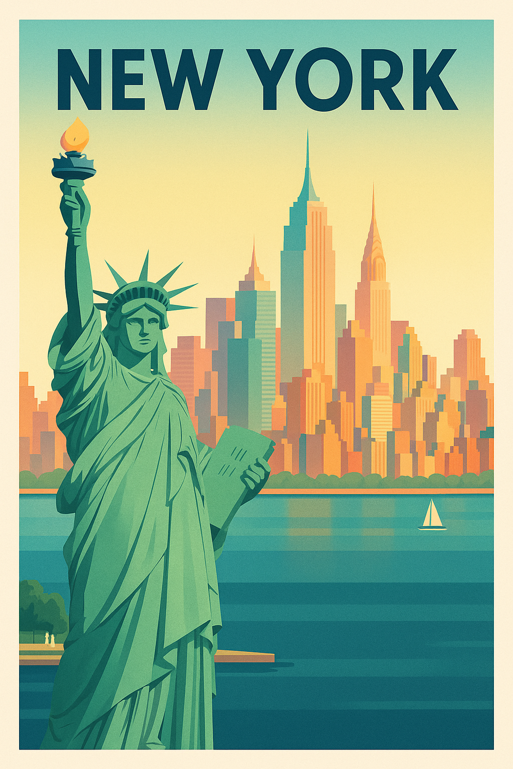 Affiche de New York - L'icône et la skyline mythique