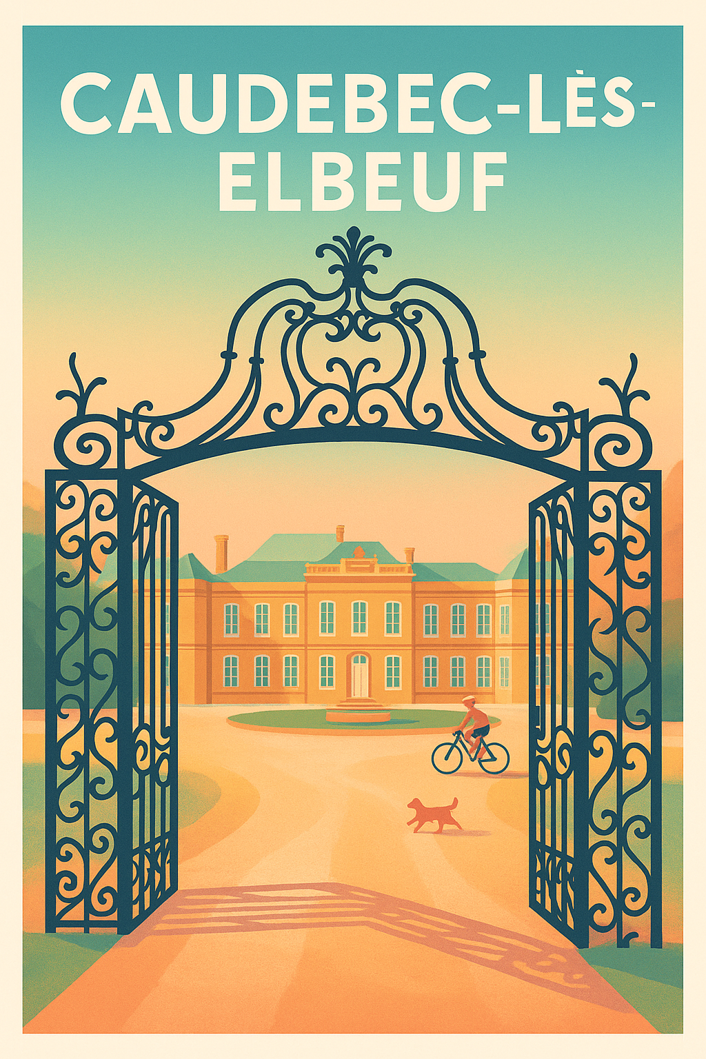 Affiche de Caudebec-lès-Elbeuf - L'élégance à travers les grilles