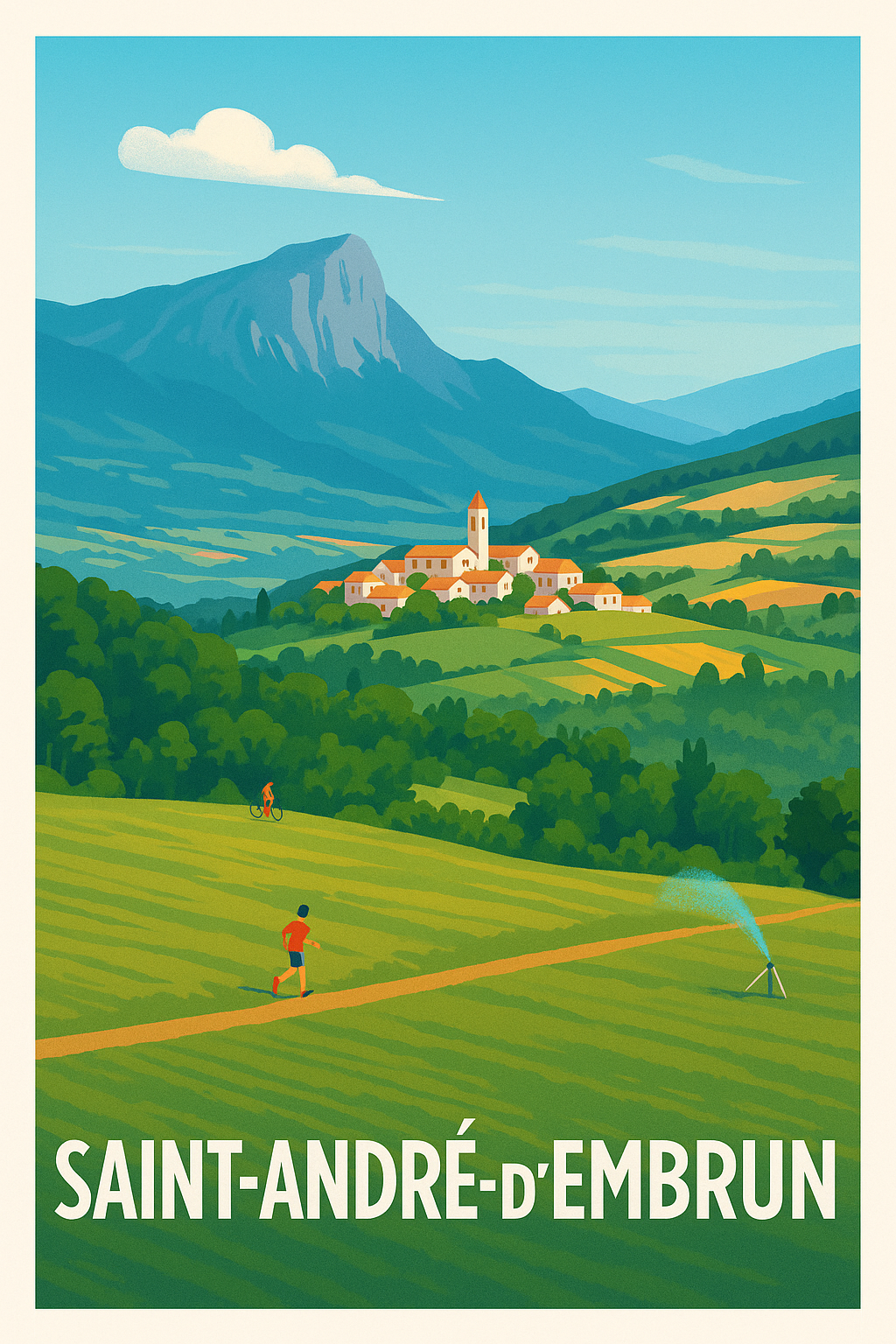 Affiche Saint-André-d'Embrun — Évasion entre nature et montagnes · poster d'art de Saint-André-d'Embrun