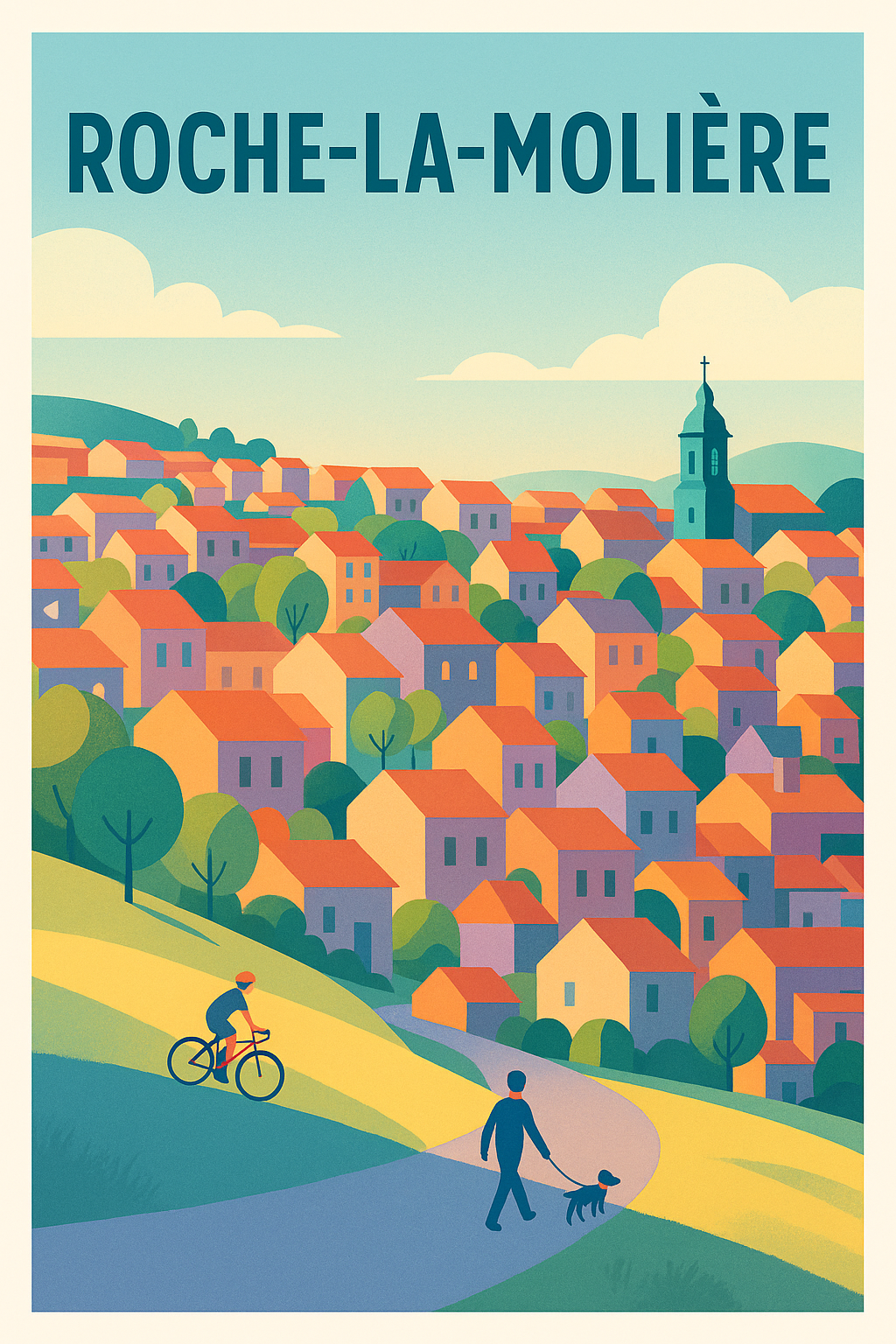 Affiche de Roche-la-Molière - Douceur de vie au cœur des collines