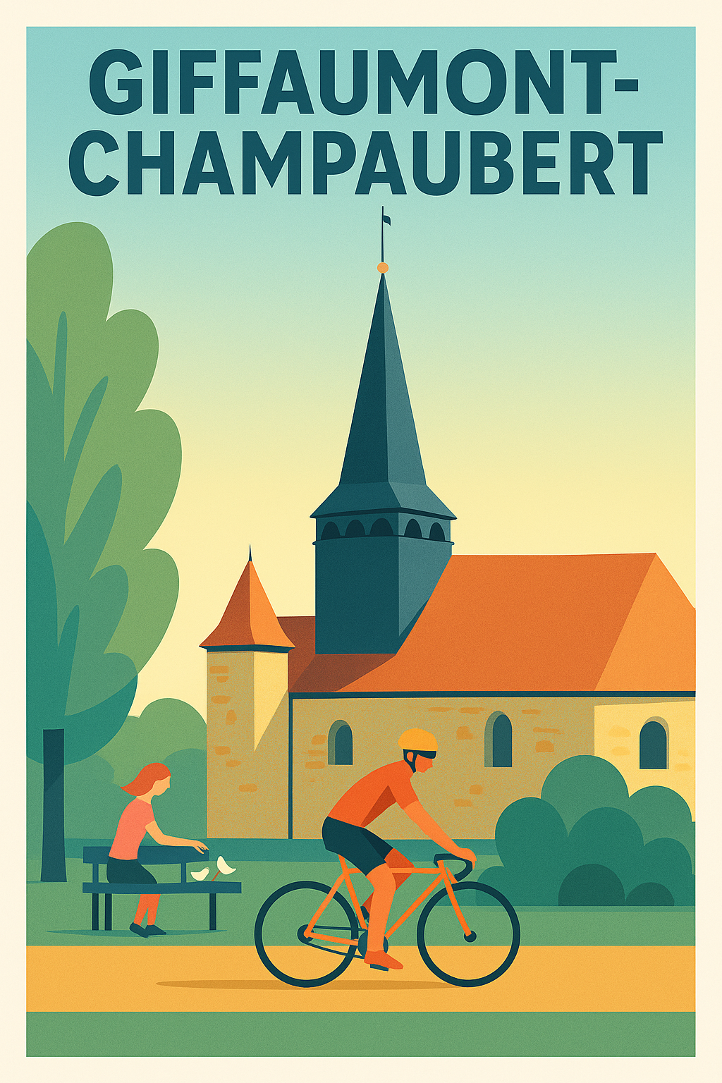 Affiche Giffaumont-Champaubert — L'élégance champêtre à votre portée · poster d'art de Giffaumont-Champaubert