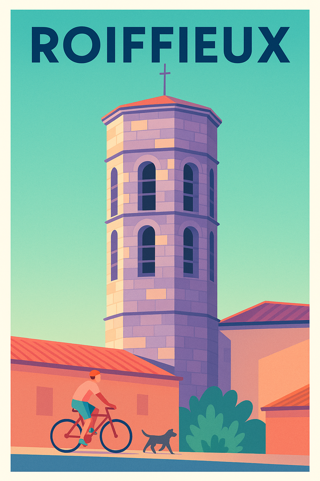 Affiche de Roiffieux - Tranquillité et charme de village