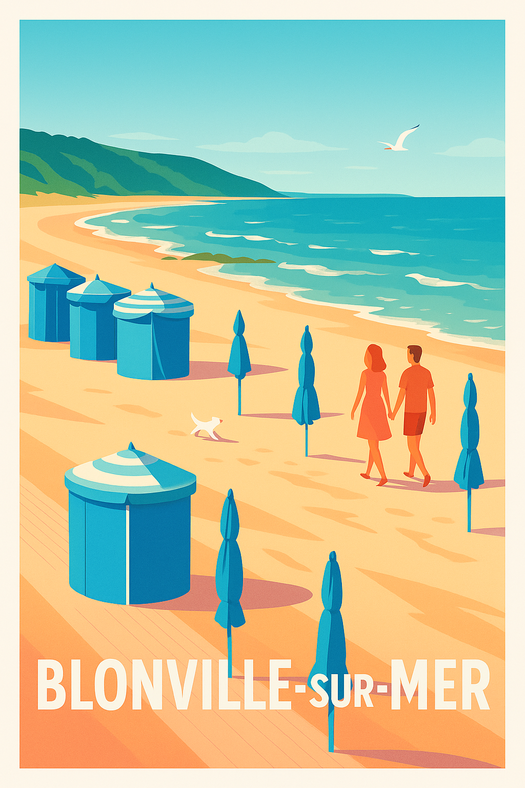 Affiche Blonville-sur-Mer — Douceur et sérénité au bord de l'océan · poster d'art de Blonville-sur-Mer