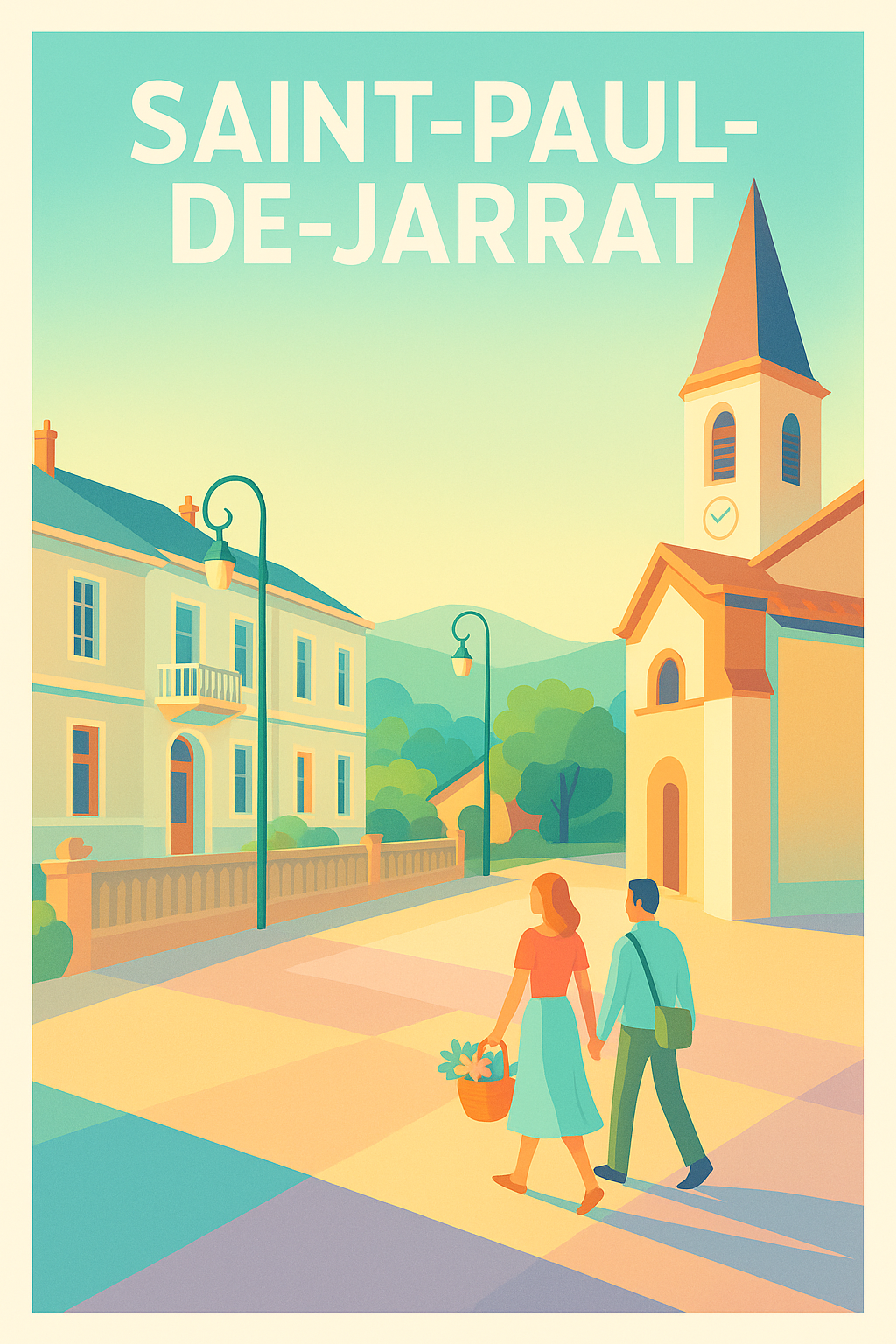 Affiche de Saint-Paul-de-Jarrat - Charme et douceur d'une balade ensoleillée