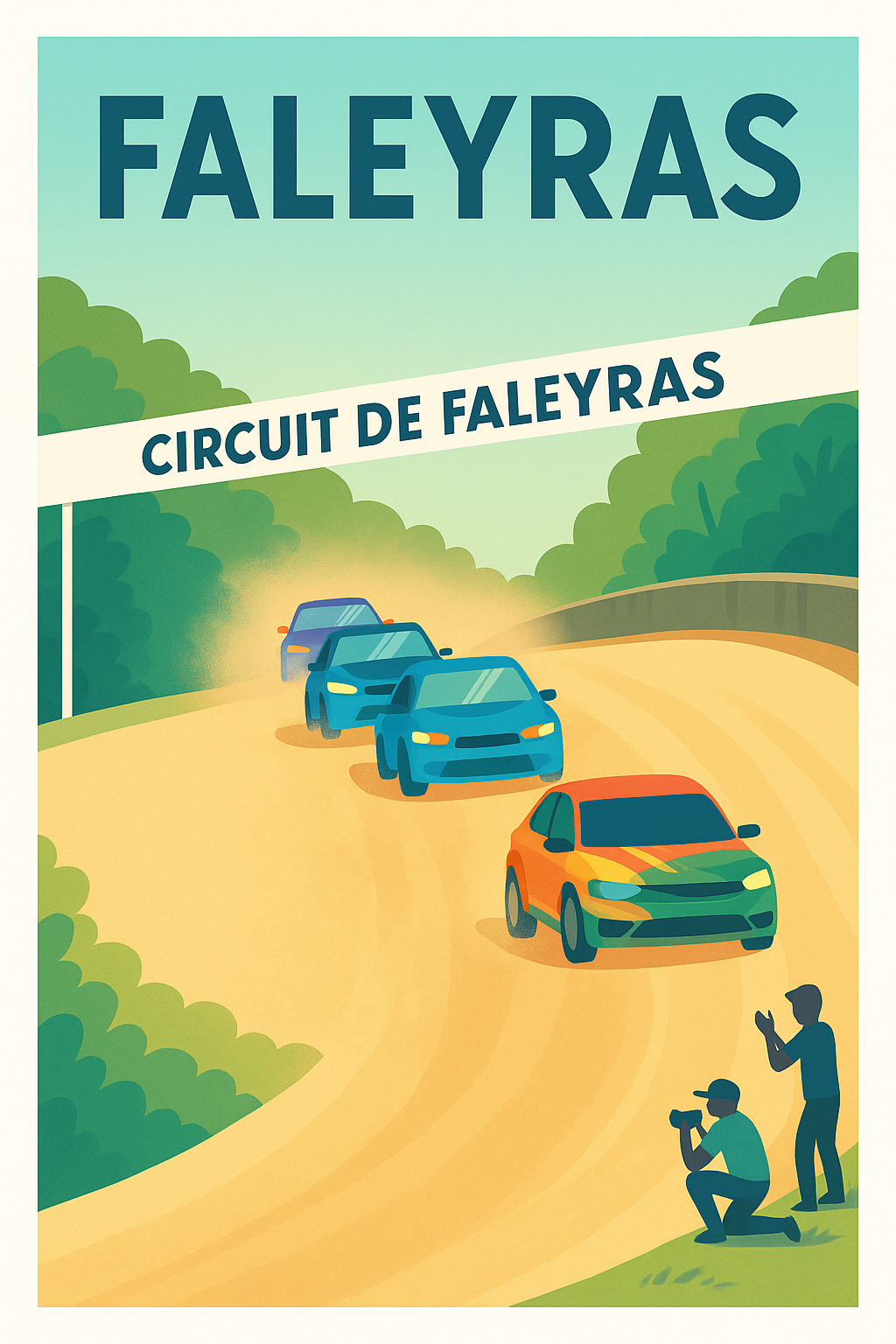 Affiche de Faleyras - Vivez l'adrénaline du Circuit de Faleyras