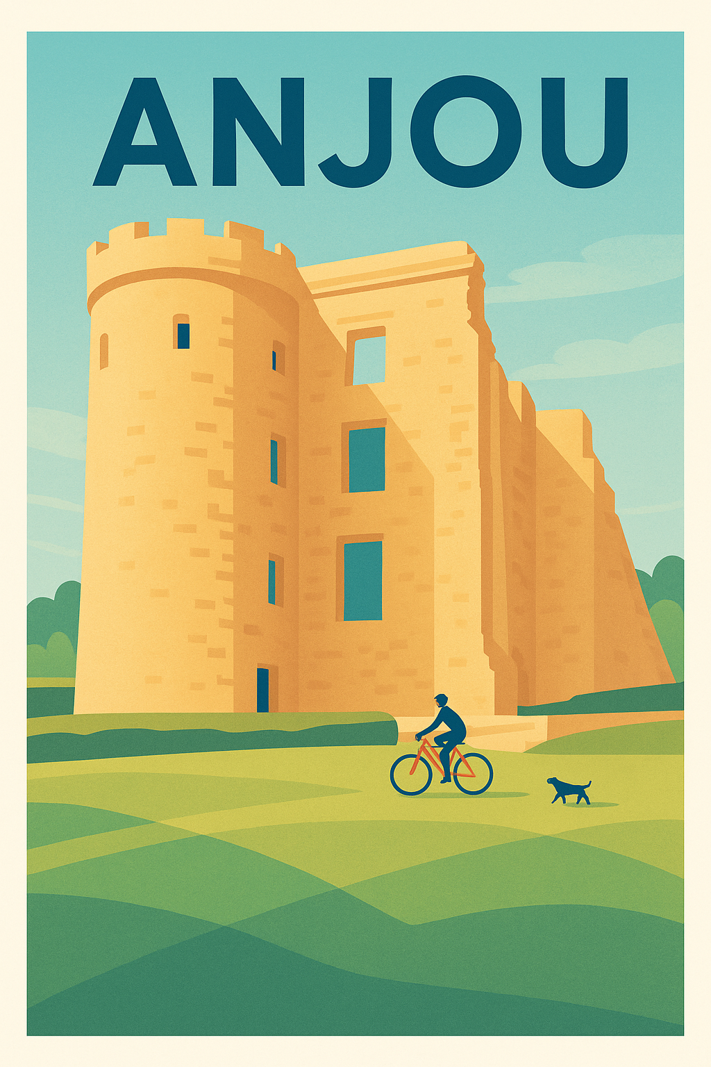 Affiche de Anjou - Charme historique et nature à vélo