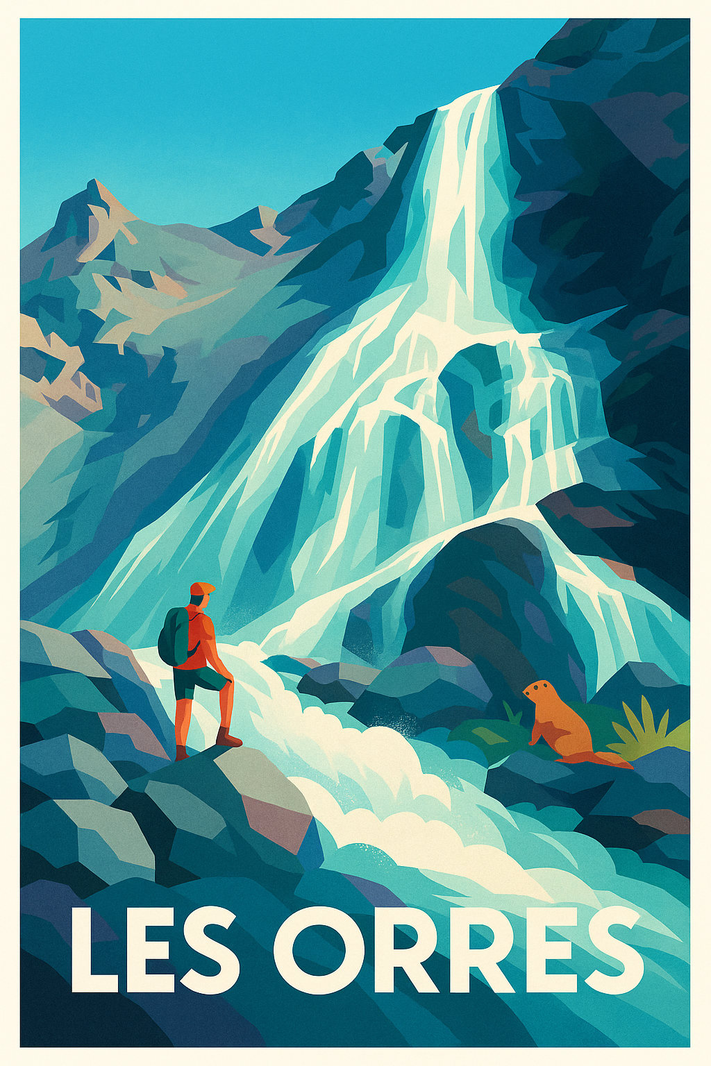 Affiche Les Orres — Nature et aventure au cœur des Alpes · poster d'art de Les Orres