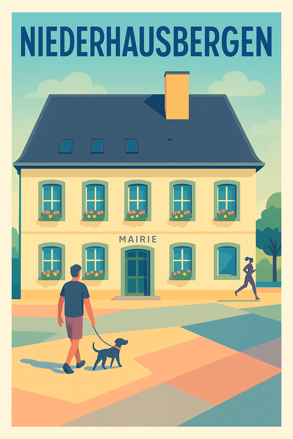 Affiche de Niederhausbergen - Charme et simplicité au cœur de la commune