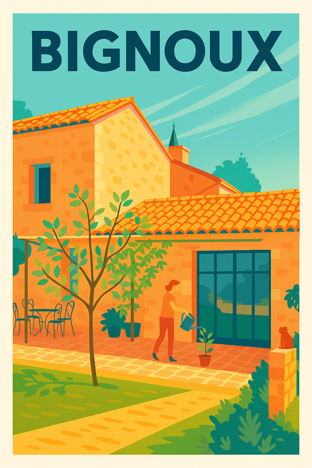 Affiche de Bignoux - Charme paisible et douceur de vivre