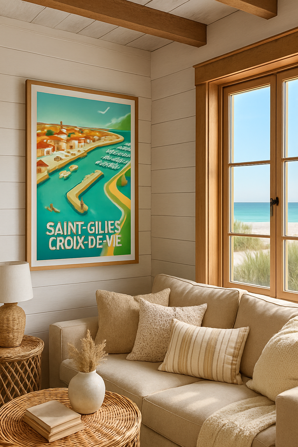 Mise en situation Affiche de Saint-Gilles-Croix-de-Vie - Escapade marine et charme côtier