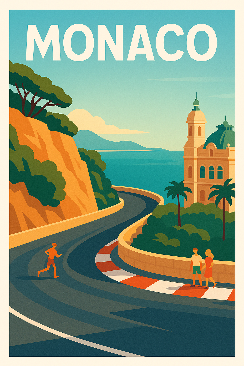 Affiche de Monaco - Élégance et virages légendaires