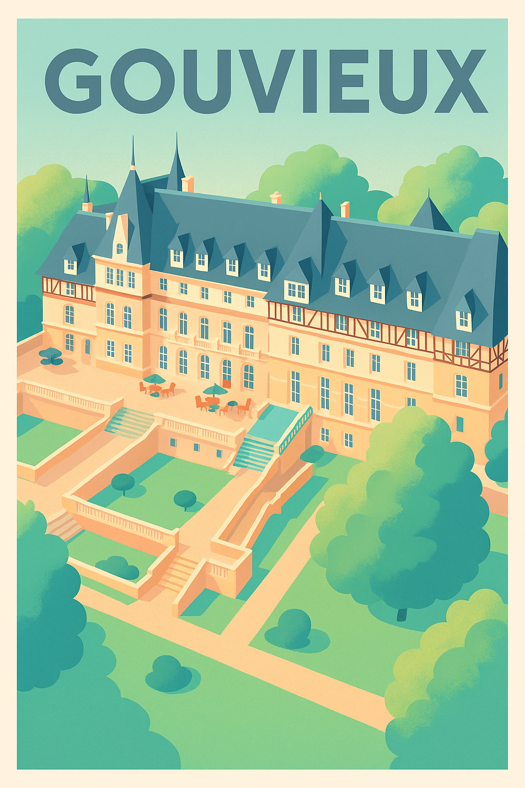 Affiche de Gouvieux - Élégance et charme historique