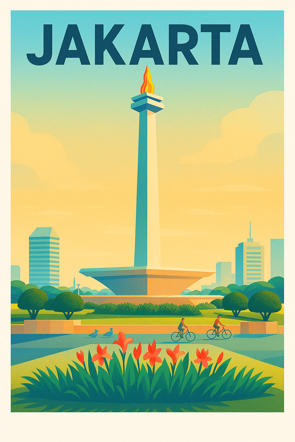 Affiche de Jakarta - L’emblématique Monumen Nasional en lumière