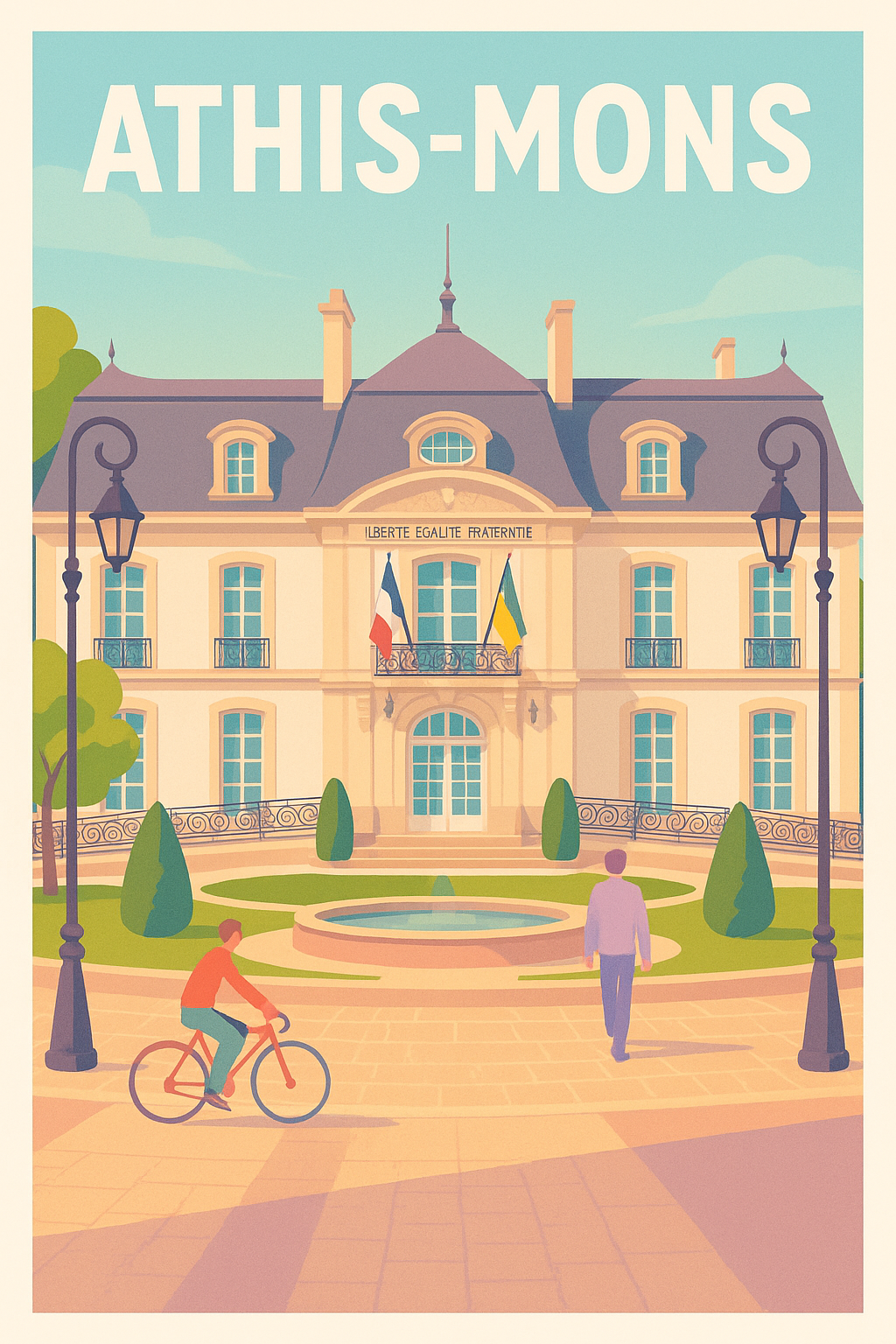 Affiche Athis-Mons — Élégance et sérénité au cœur de la ville · poster d'art de Athis-Mons