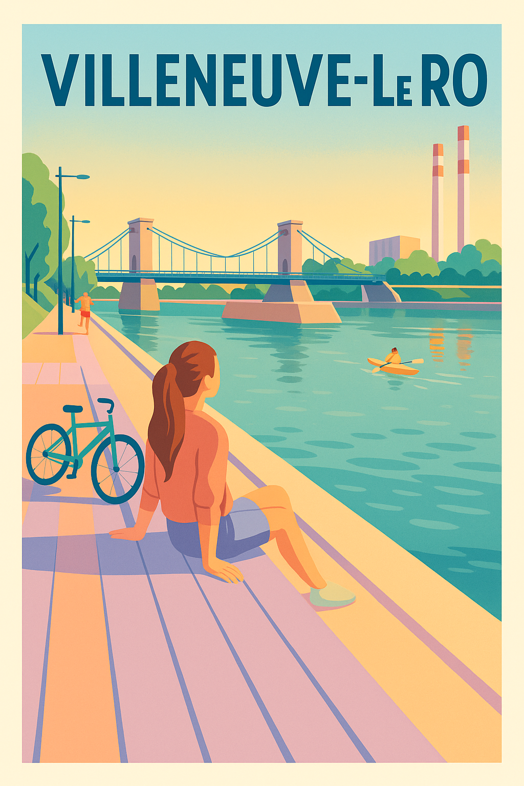 Affiche de Villeneuve-le-Roi - Instant de sérénité au bord de l'eau