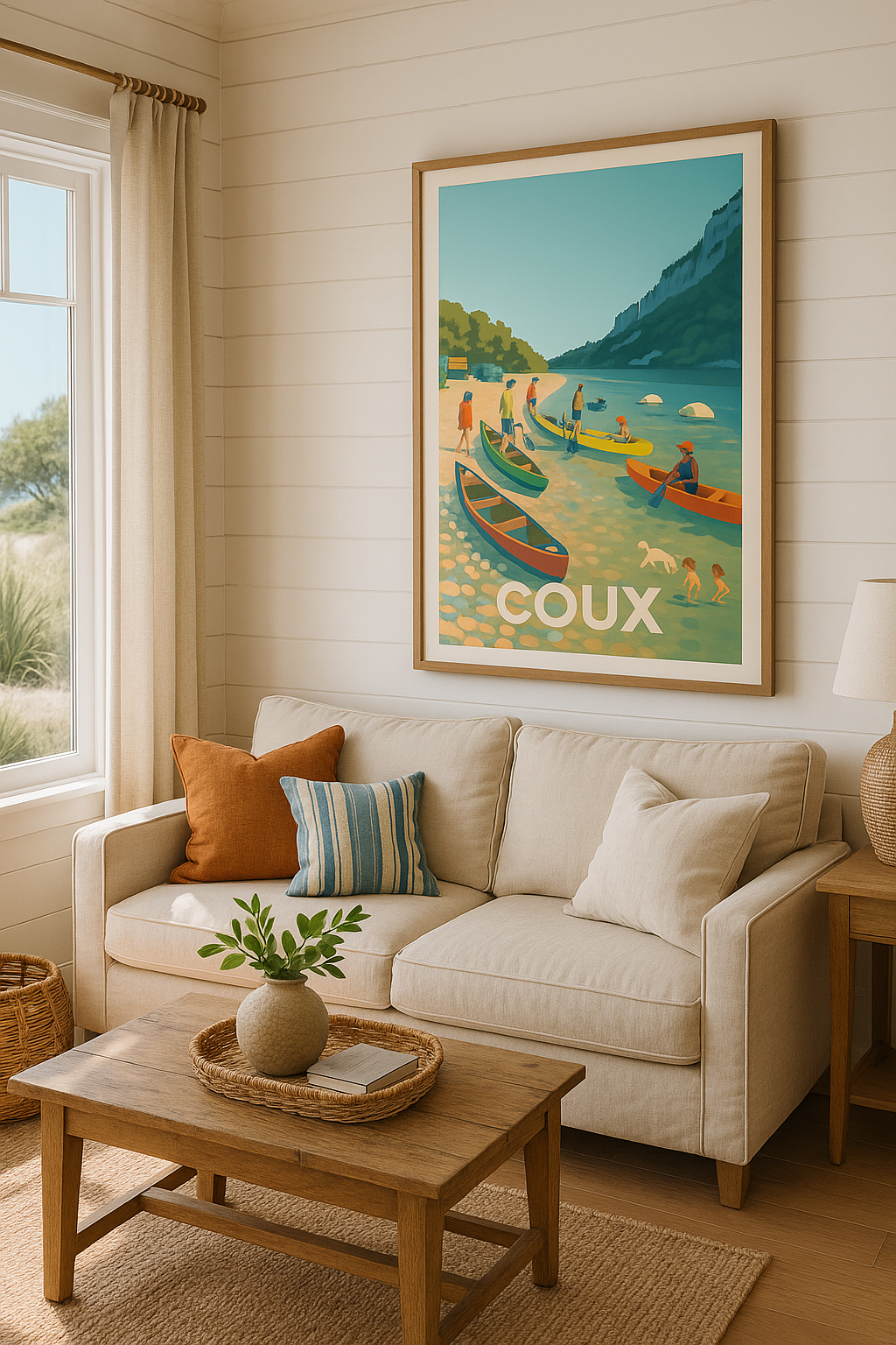 Mise en situation Affiche de Coux - Escapade rive sauvage et sportive