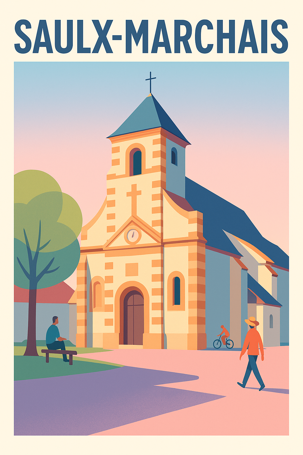 Affiche de Saulx-Marchais - Charme et Sérénité au cœur du village