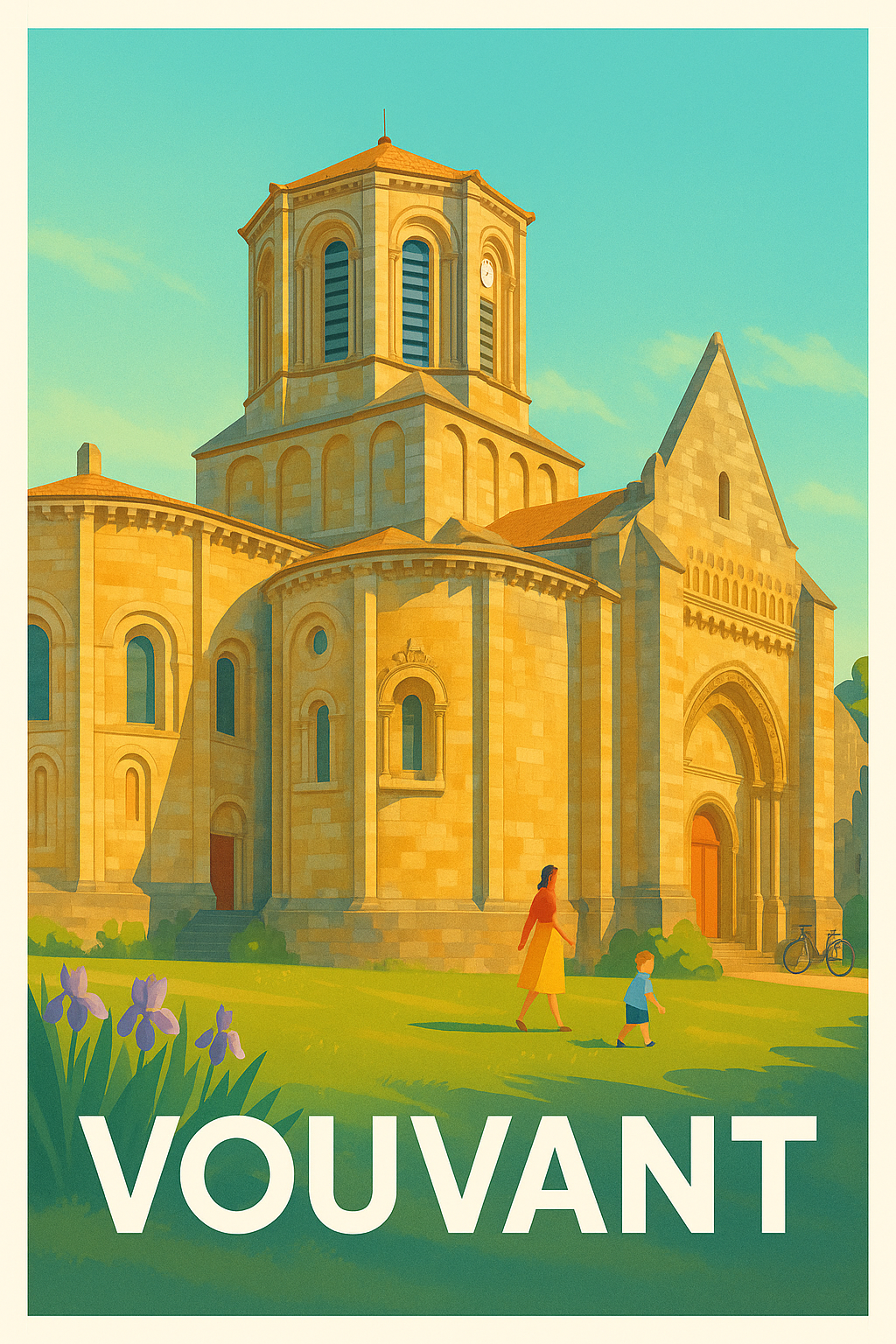 Affiche Vouvant — Charme et Sérénité Médiévale · poster d'art de Vouvant