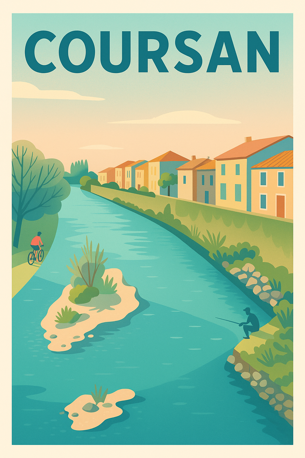 Affiche de Coursan - Charme paisible au fil de l'eau