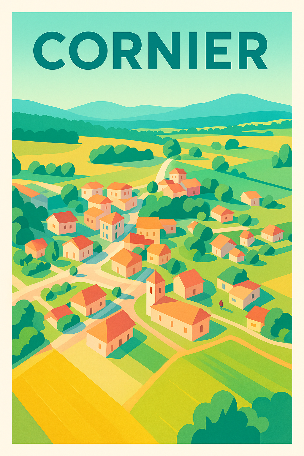Affiche de Cornier - Charme bucolique et douceur de vivre