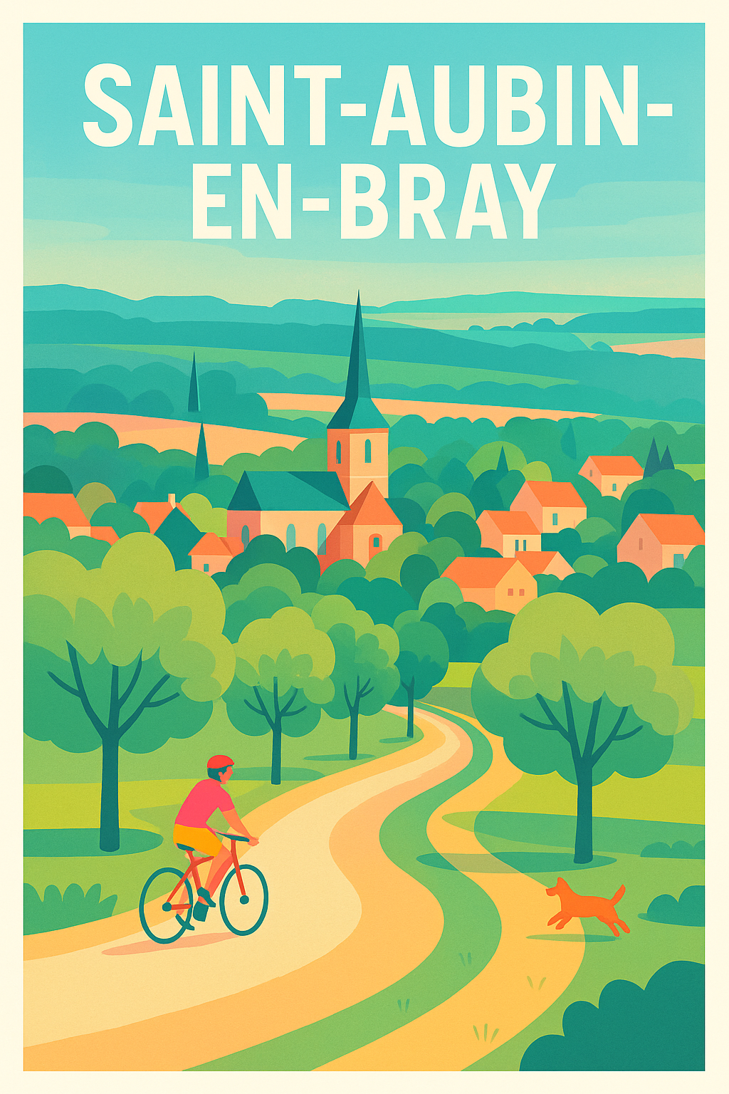Affiche de Saint-Aubin-en-Bray - Évasion à vélo au cœur de la campagne