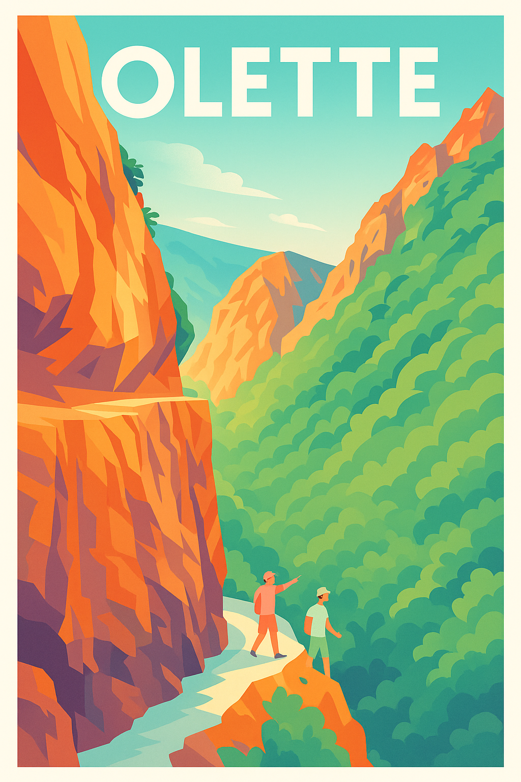 Affiche Olette — Évasion montagneuse et panoramas grandioses · poster d'art de Olette