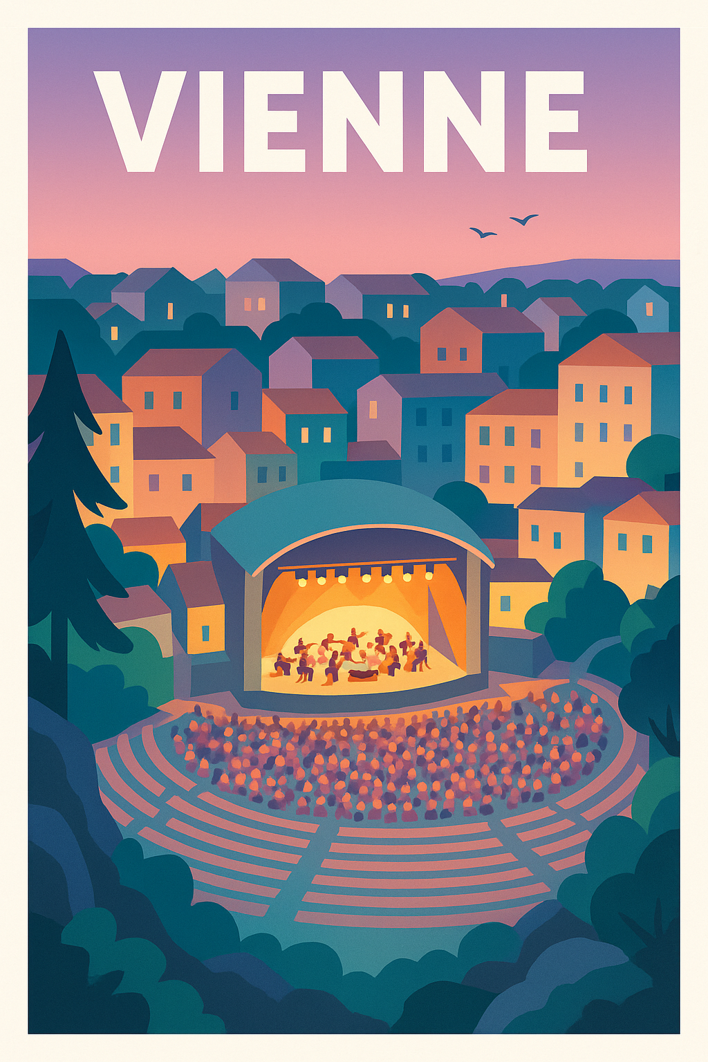 Affiche de Vienne - Ambiance musicale en plein air
