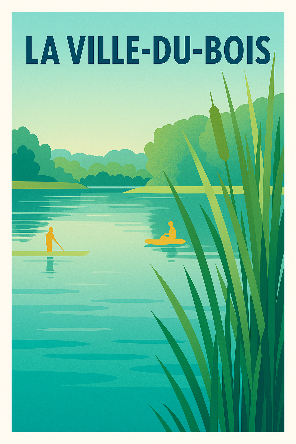 Affiche de La Ville-du-Bois - Évasion Nature au Bord de l'Eau