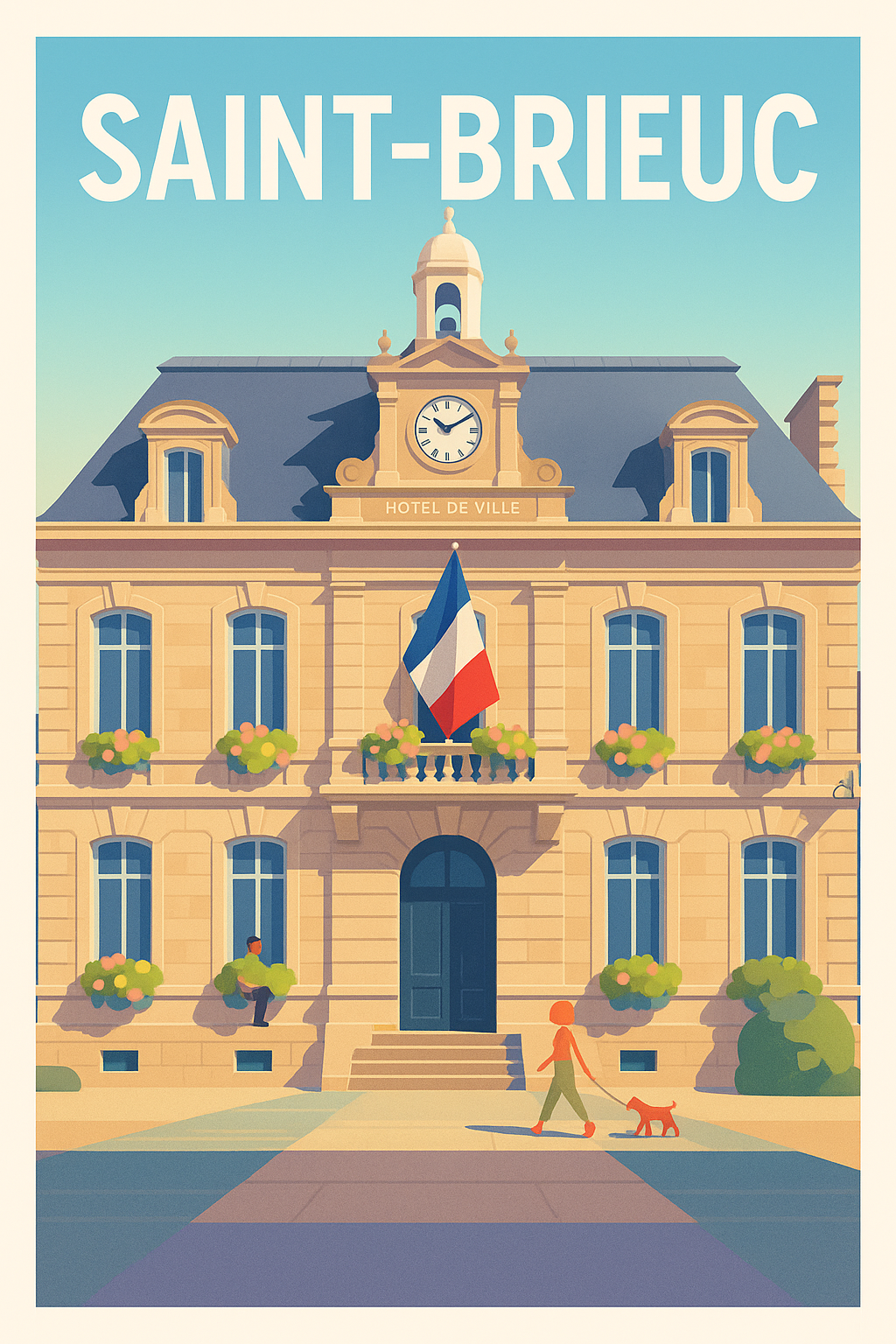 Affiche de Saint-Brieuc - Élégance et Harmonie urbaine