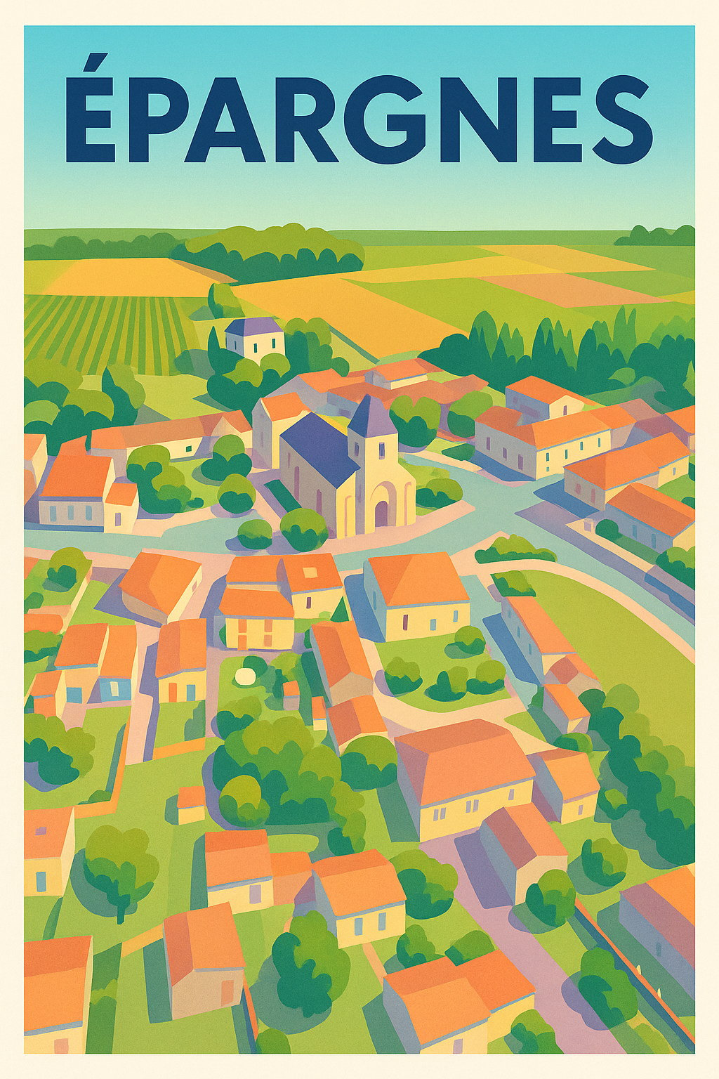 Affiche de Épargnes - Charme et sérénité d'un village paisible