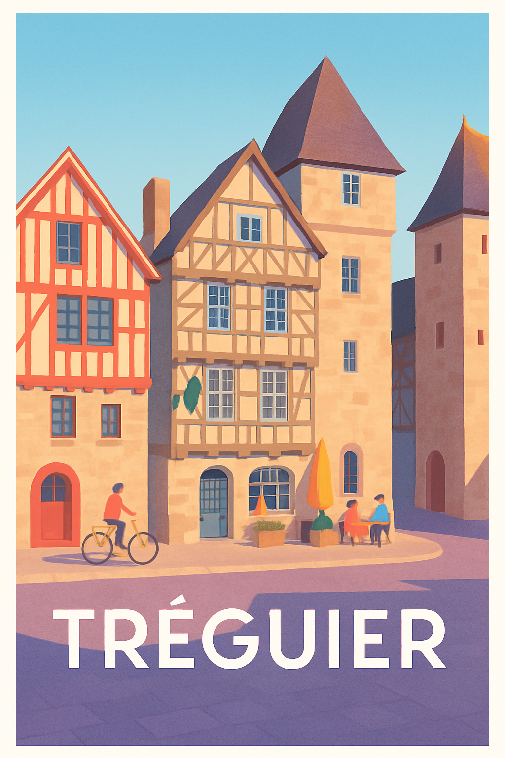 Affiche de Tréguier - Charme médiéval et douceur de vivre