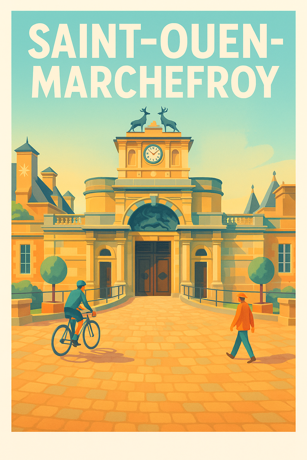 Affiche de Saint-Ouen-Marchefroy - Entrée majestueuse au cœur de l'histoire