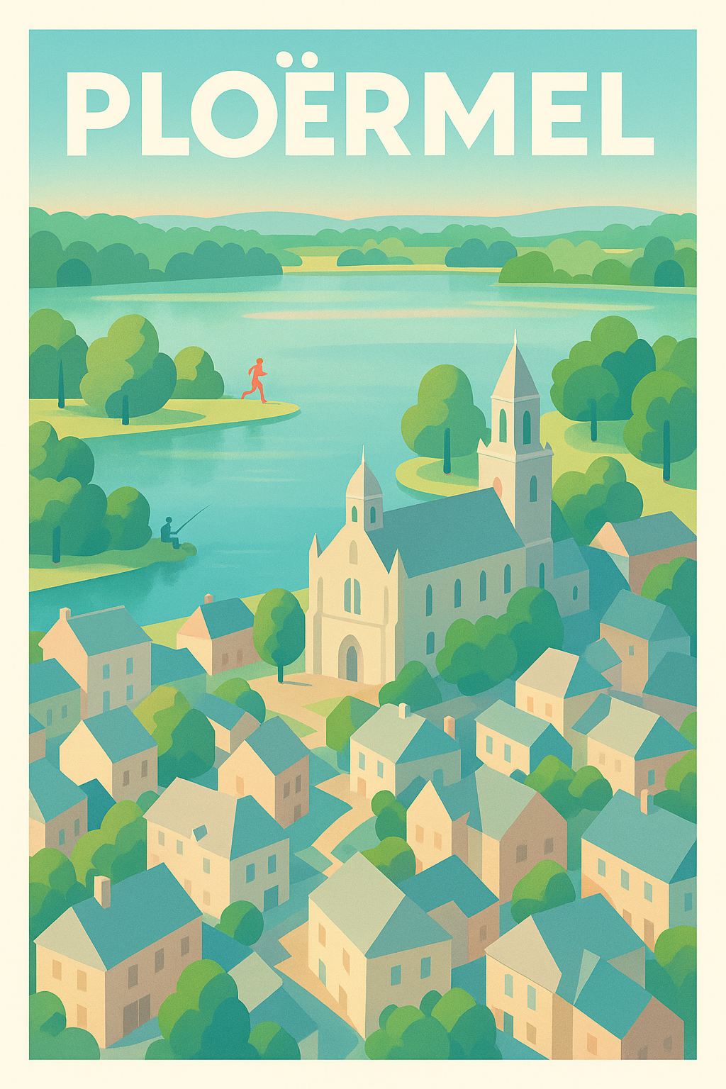 Affiche de Ploërmel - Harmonie bucolique au cœur de la Bretagne