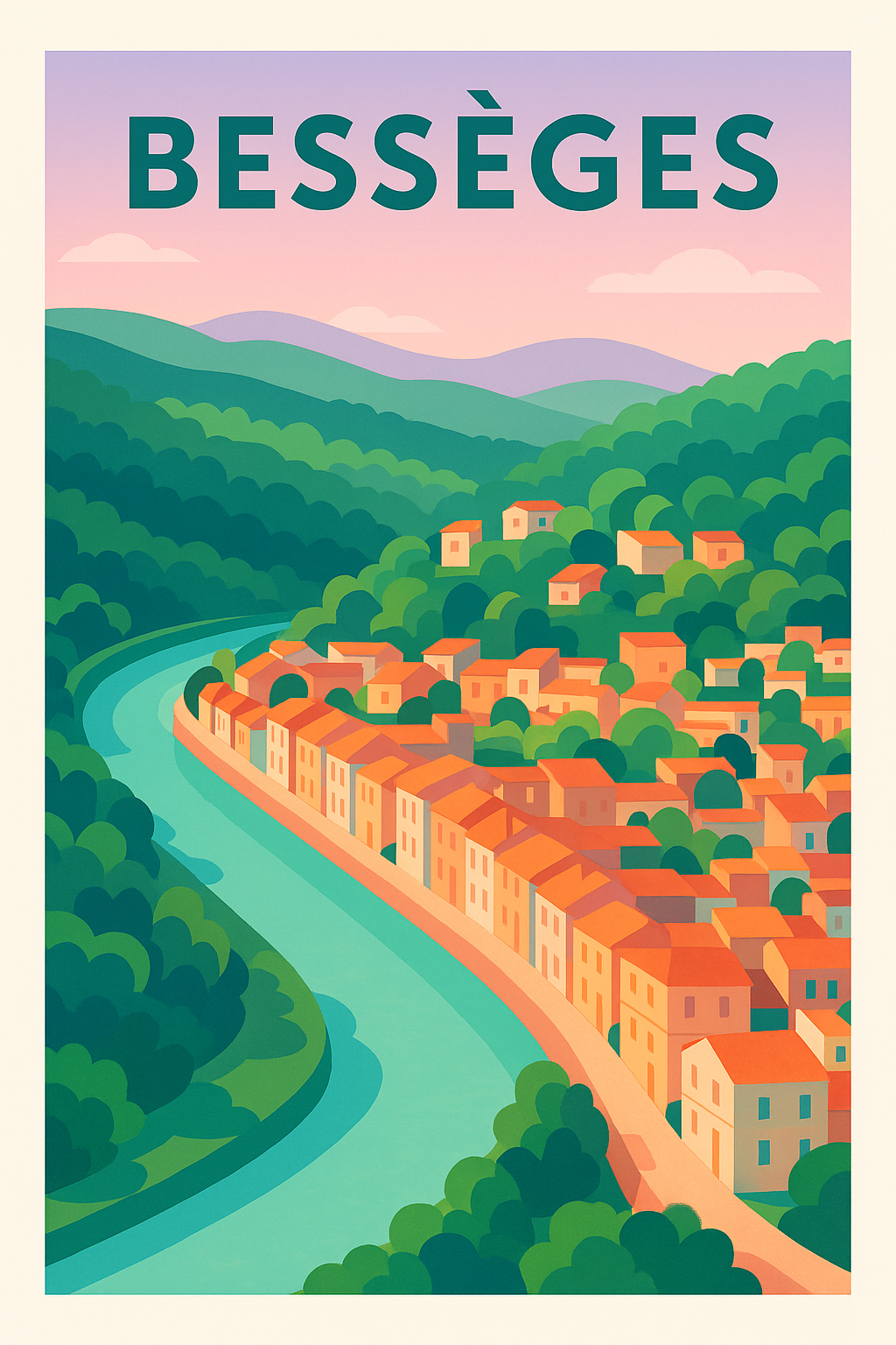 Affiche de Bessèges - Charme et sérénité au fil de la rivière