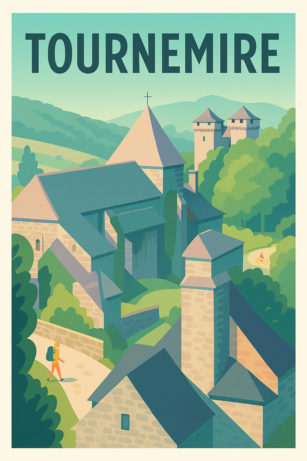 Affiche Tournemire — L'escapade médiévale au cœur de l'Aveyron · poster d'art de Tournemire