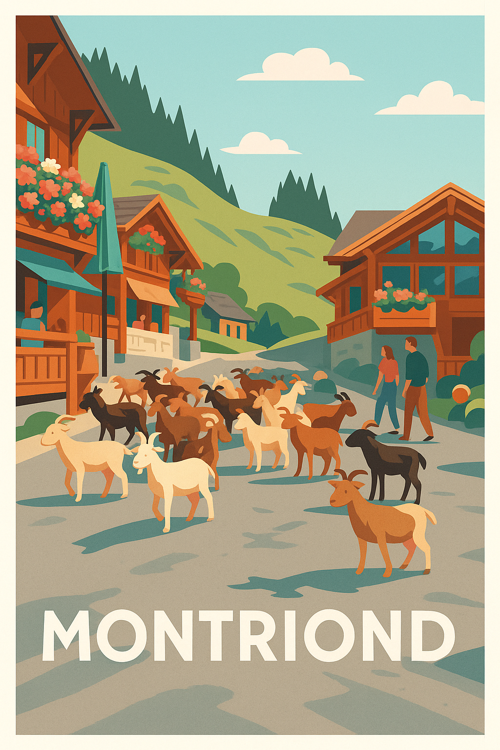 Affiche de Montriond - Charme authentique des Alpes
