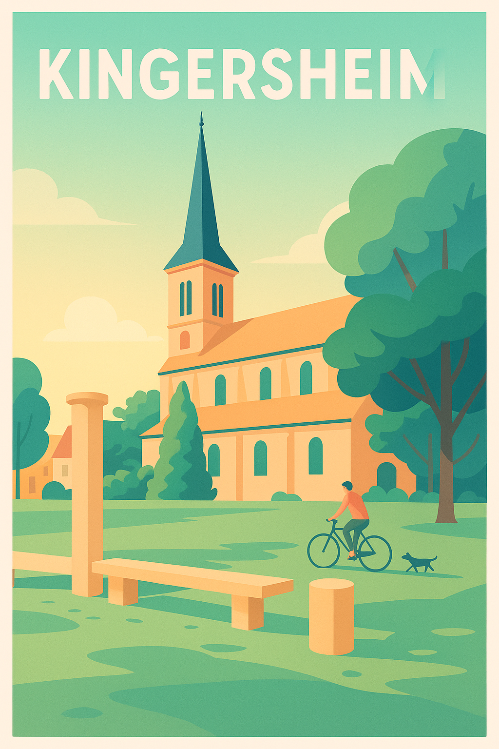 Affiche de Kingersheim - Charme paisible et nature urbaine
