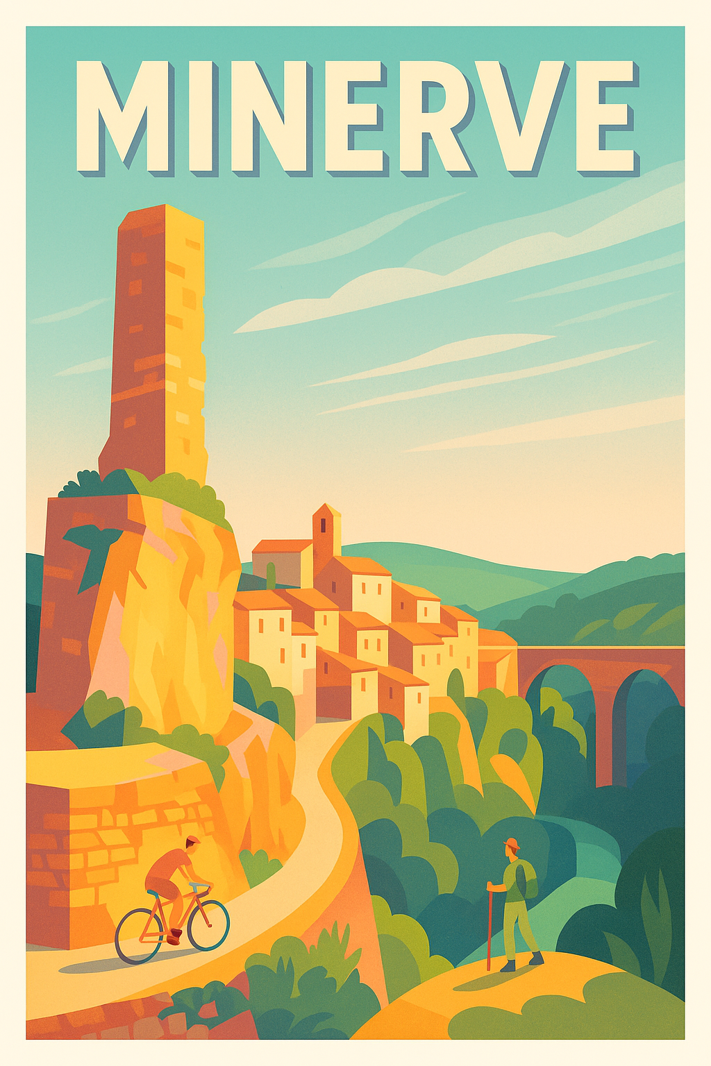 Affiche de Minerve - Découvrez le charme médiéval et naturel
