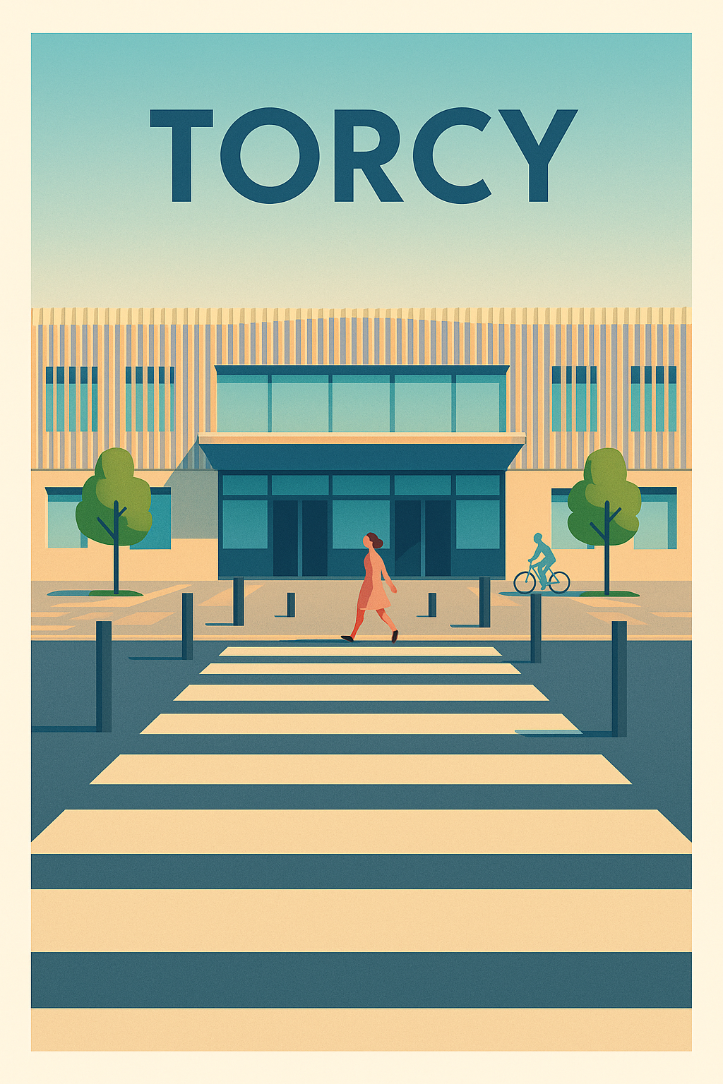 Affiche Torcy — Charme urbain moderne · poster d'art de Torcy